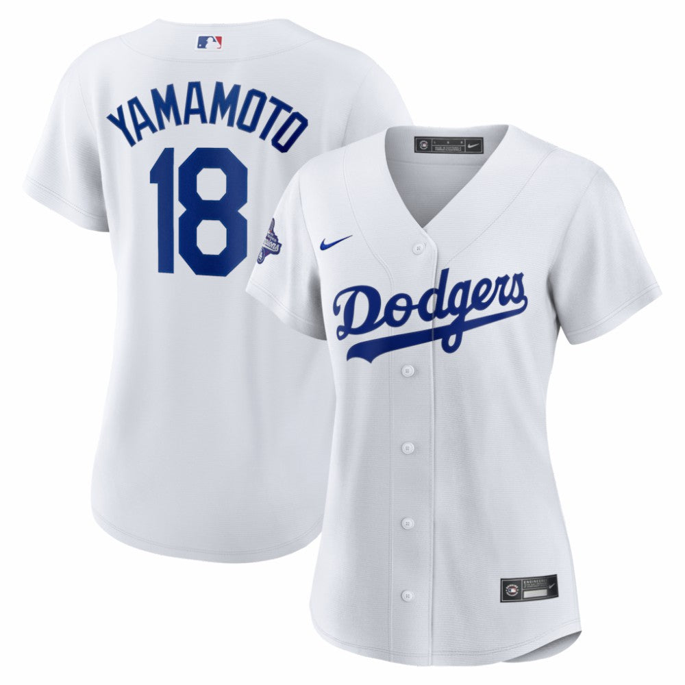 Yoshinobu Yamamoto Los Angeles Dodgers Nike Women's 2025 World Series Champions Home Replica Jersey - MLB