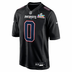 Christian Gonzalez New England Patriots Super Bowl LX Patch Carbon Fashion Game Jersey Black | Nike for Sale