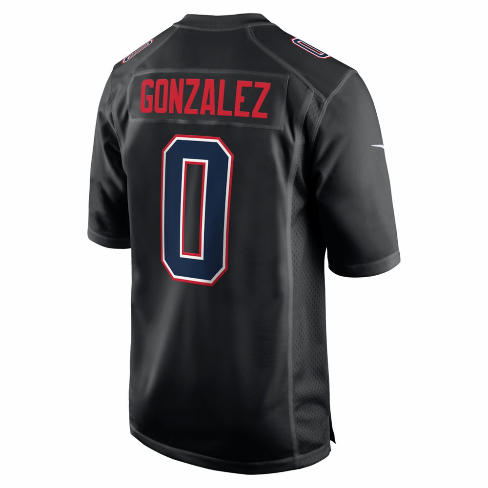 Christian Gonzalez New England Patriots Super Bowl LX Patch Carbon Fashion Game Jersey Black | Nike for Sale