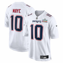 Drake Maye New England Patriots Super Bowl LX Patch Tundra Fashion Game Jersey White | Nike for Sale