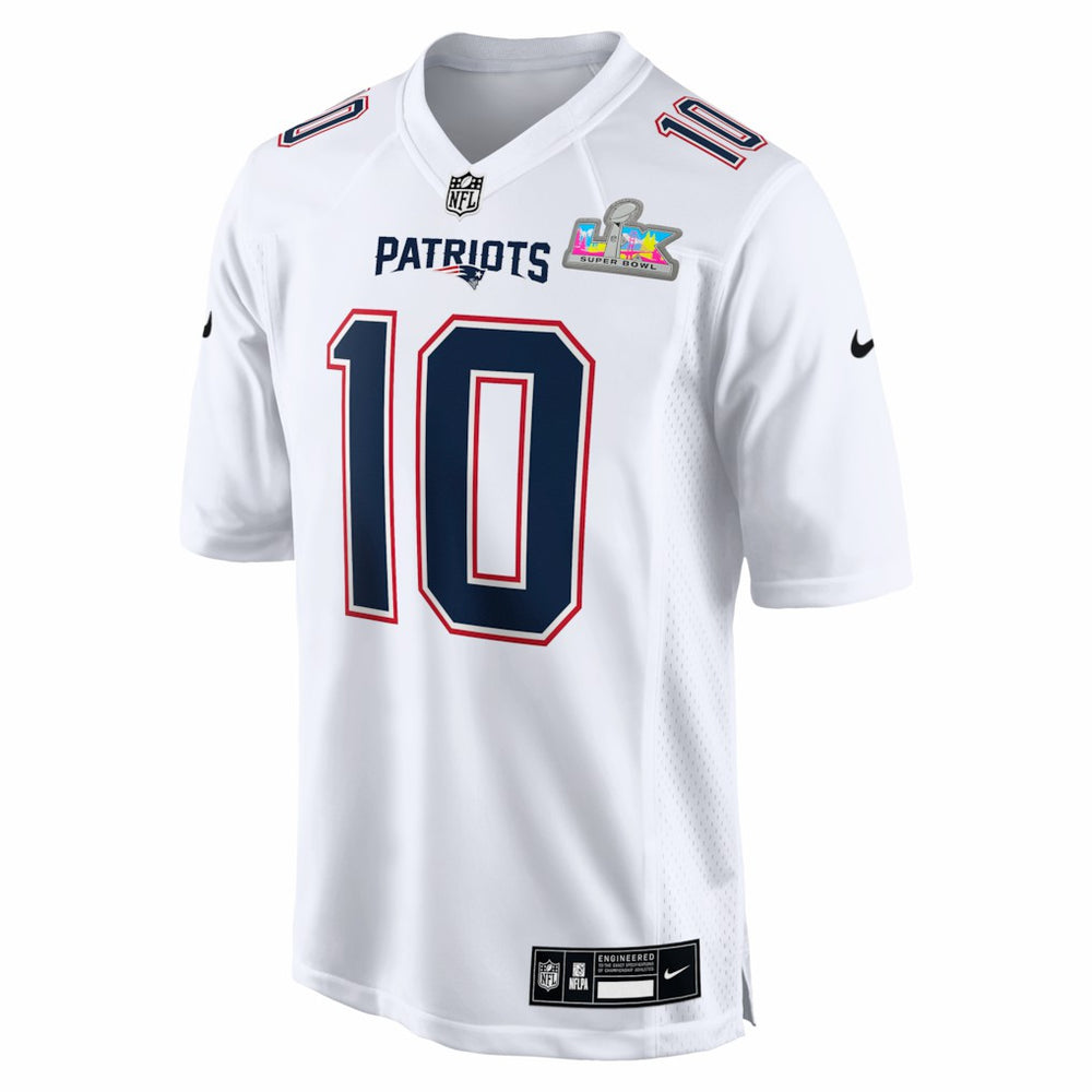 Drake Maye New England Patriots Super Bowl LX Patch Tundra Fashion Game Jersey White | Nike for Sale