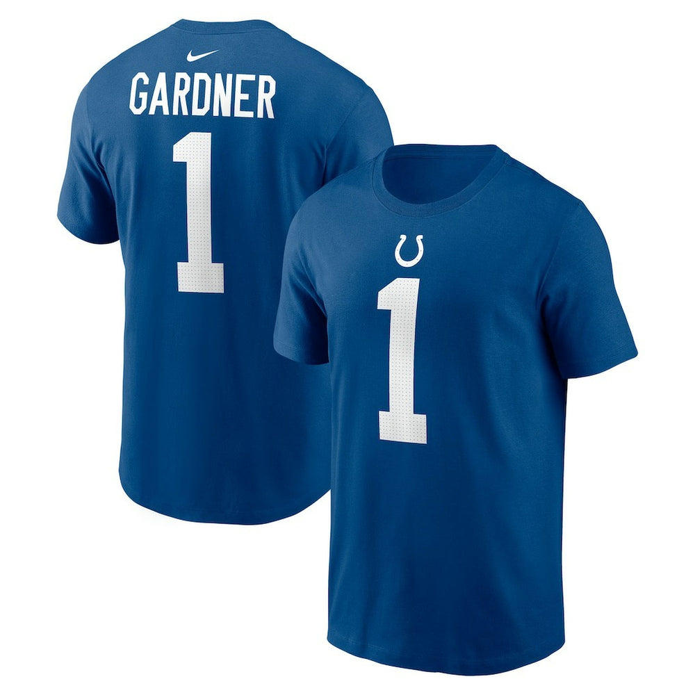 Ahmad Sauce Gardner Indianapolis Colts Player Name & Number T-Shirt Royal | Nike for Sale