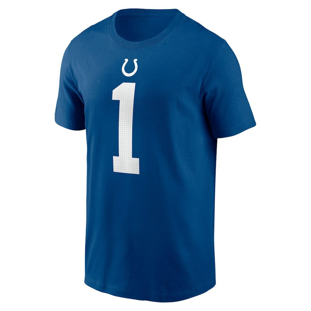 Ahmad Sauce Gardner Indianapolis Colts Player Name & Number T-Shirt Royal | Nike for Sale