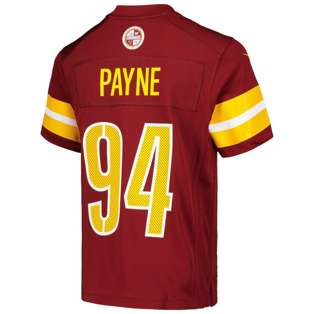 Daron Payne Washington Commanders Youth Game Jersey Burgundy | Nike for Sale
