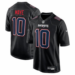 Drake Maye New England Patriots Game Jersey Carbon Black | Nike for Sale