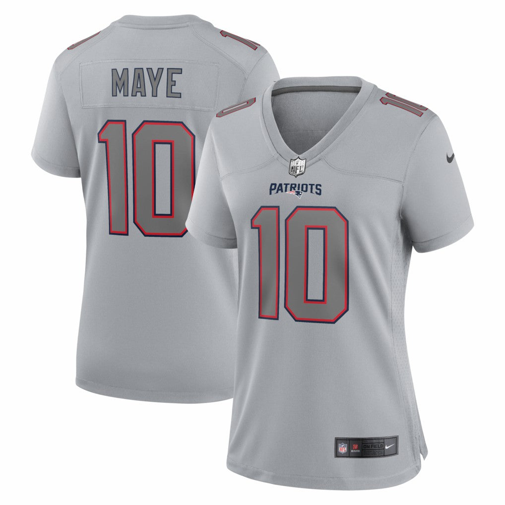 Drake Maye New England Patriots Women's Fashion Atmosphere Fashion Game Jersey Gray | Nike for Sale