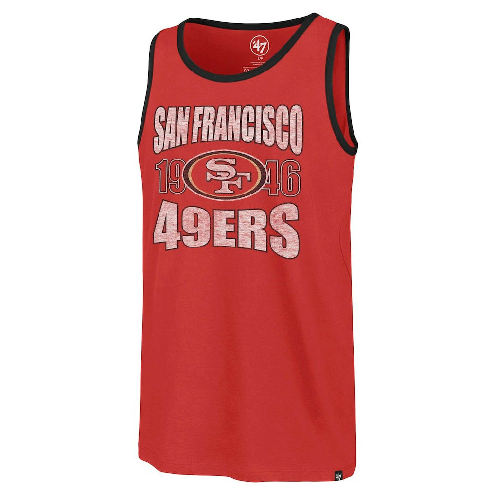 San Francisco 49ers '47 Upload Franklin Tank Top Scarlet | 47 brand