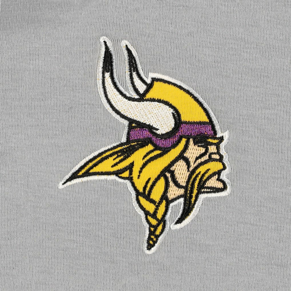 Minnesota Vikings The Wild Collective Women's Faux Fur Lined Tri-Blend Full-Zip Hoodie Gray | NFL