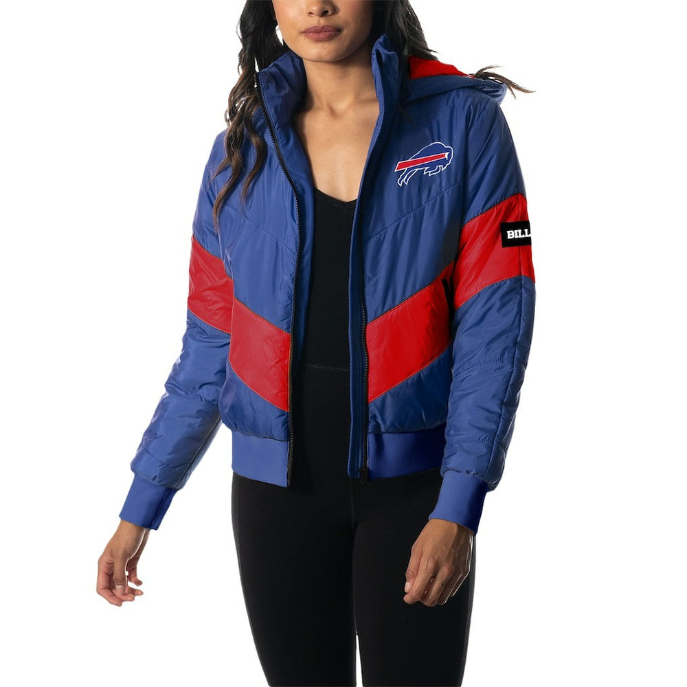 Buffalo Bills The Wild Collective Women's Puffer Full-Zip Hoodie Royal | NFL