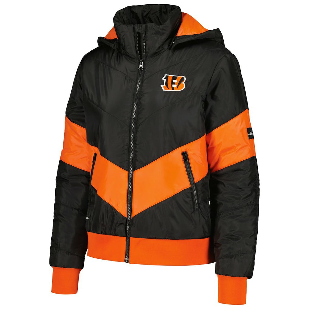 Cincinnati Bengals The Wild Collective Women's Puffer Full-Zip Hoodie Black | NFL