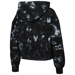 Minnesota Vikings The Wild Collective Women's Tie-Dye Cropped Pullover Hoodie Black | NFL