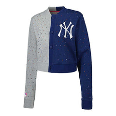 New York Yankees Terez Women's Cropped Button-Up Cardigan - MLB
