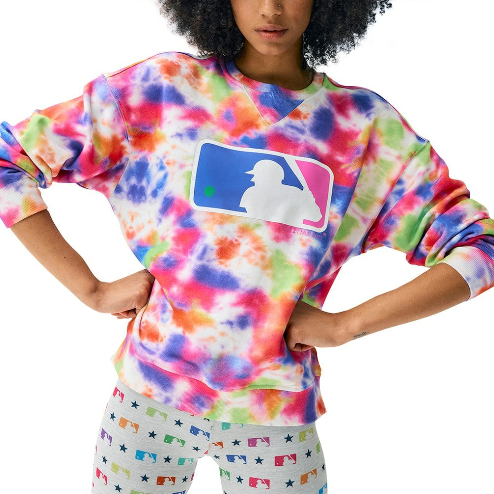 MLB Batterman Terez Neon Tie-Dye Pullover Sweatshirt Pullover - MLB