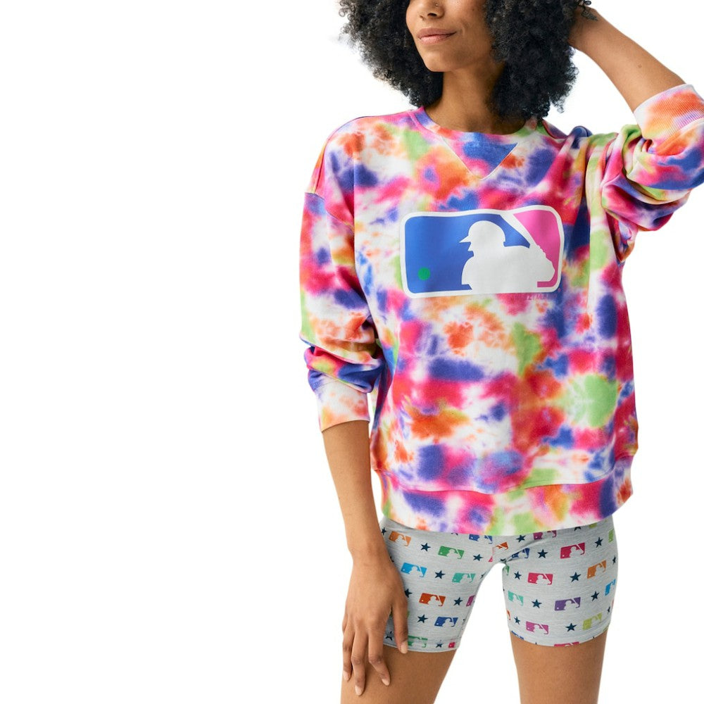 MLB Batterman Terez Neon Tie-Dye Pullover Sweatshirt Pullover - MLB