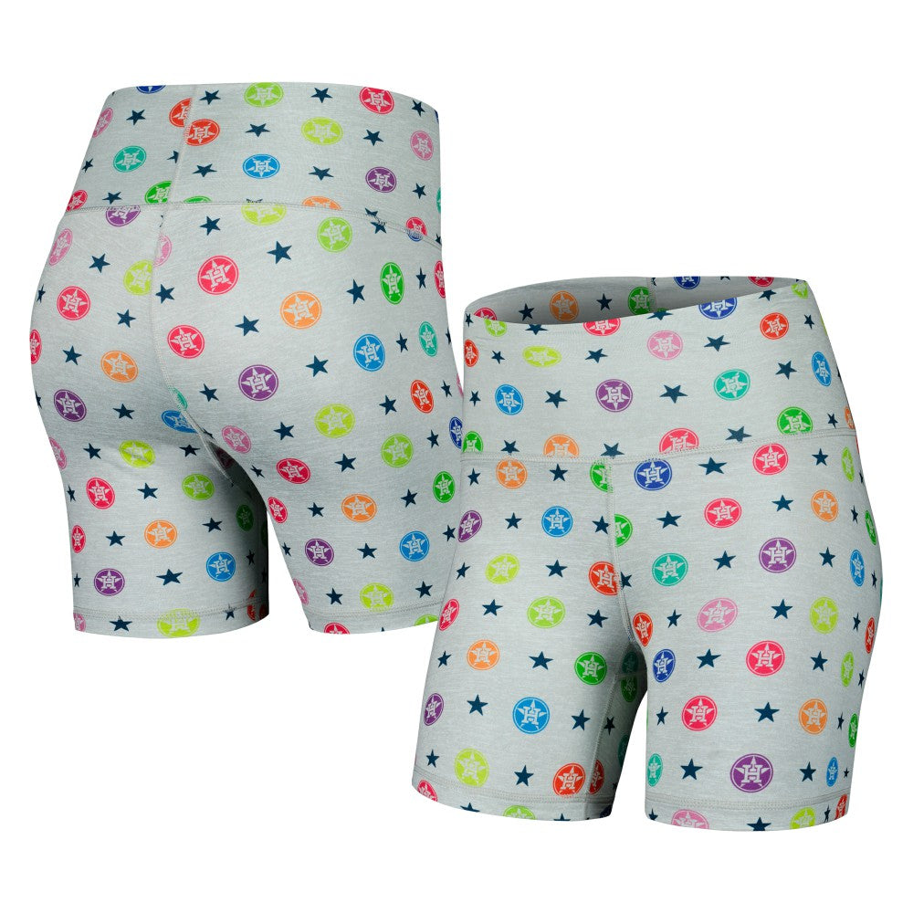 Houston Astros Terez Women's TLC Rainbow Shorts - MLB
