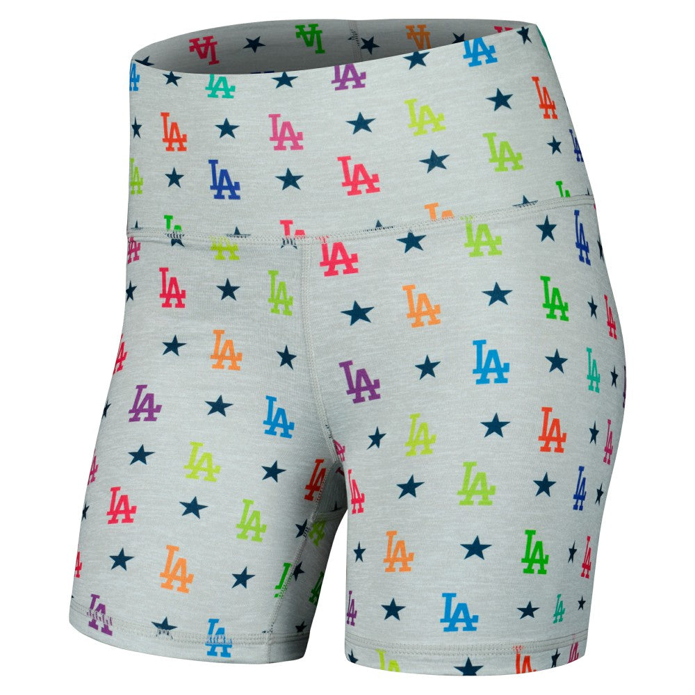 Los Angeles Dodgers Terez Women's TLC Rainbow Shorts - MLB