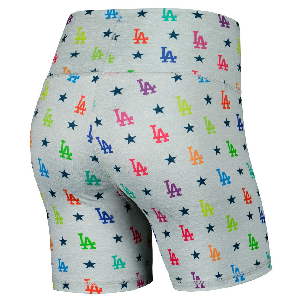 Los Angeles Dodgers Terez Women's TLC Rainbow Shorts - MLB