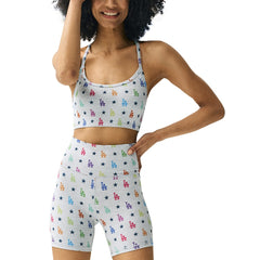 Los Angeles Dodgers Terez Women's TLC Rainbow Shorts - MLB