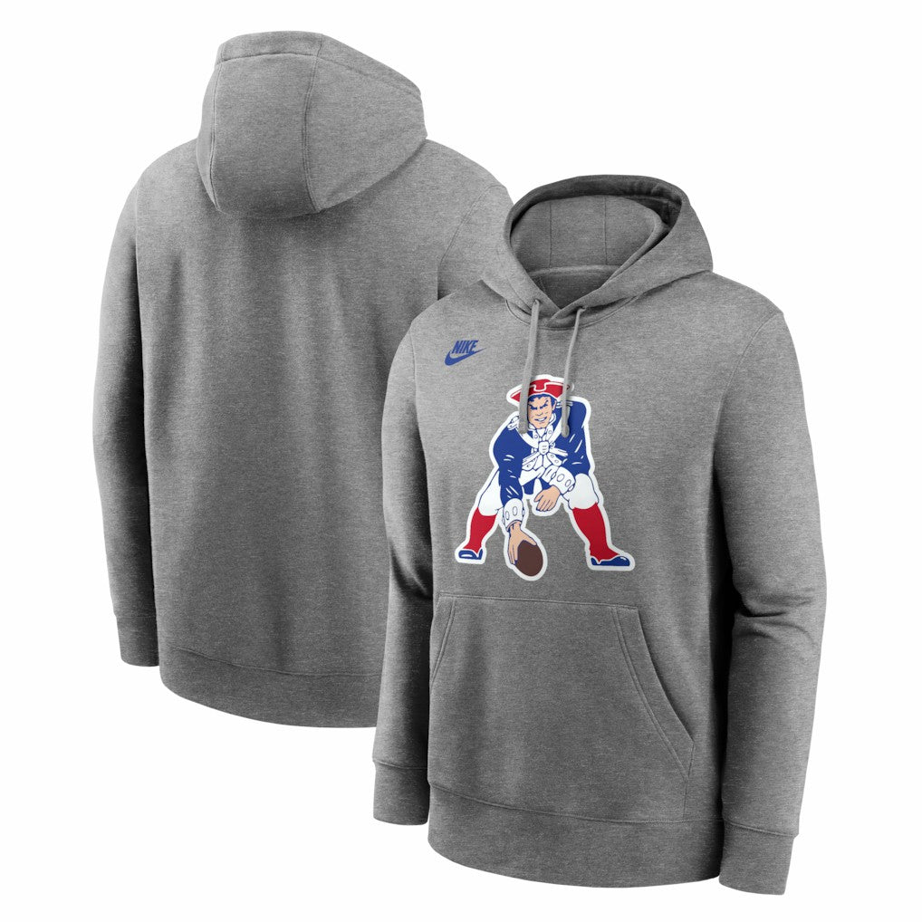 New England Patriots Patriot Pat Club Hoodie Heather Gray | Nike for Sale