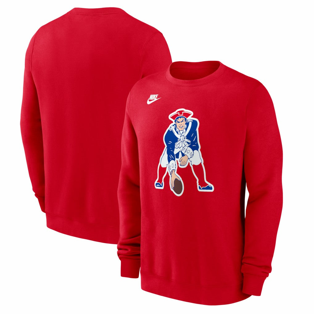 New England Patriots Pat Patriot Club Sweatshirt Red | Nike for Sale
