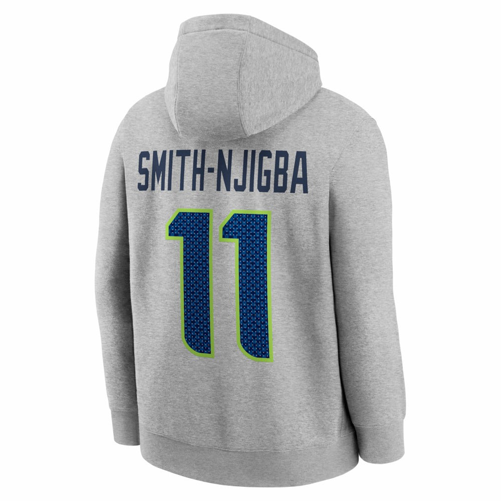 Jaxon Smith-Njigba Seattle Seahawks Super Bowl LX Patch Name & Number Hoodie Heather Gray | Nike for Sale