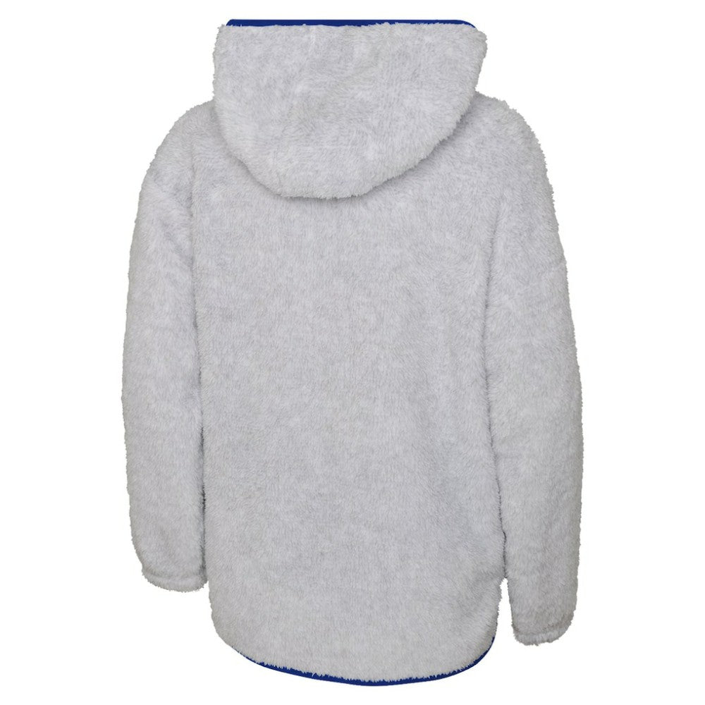 New York Rangers Girls Youth Ultimate Teddy Fleece Pullover Hoodie - Heather Gray - NHL
