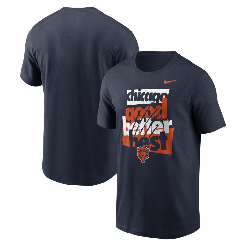 Chicago Bears Local Phrase Club T-Shirt Navy | Nike for Sale