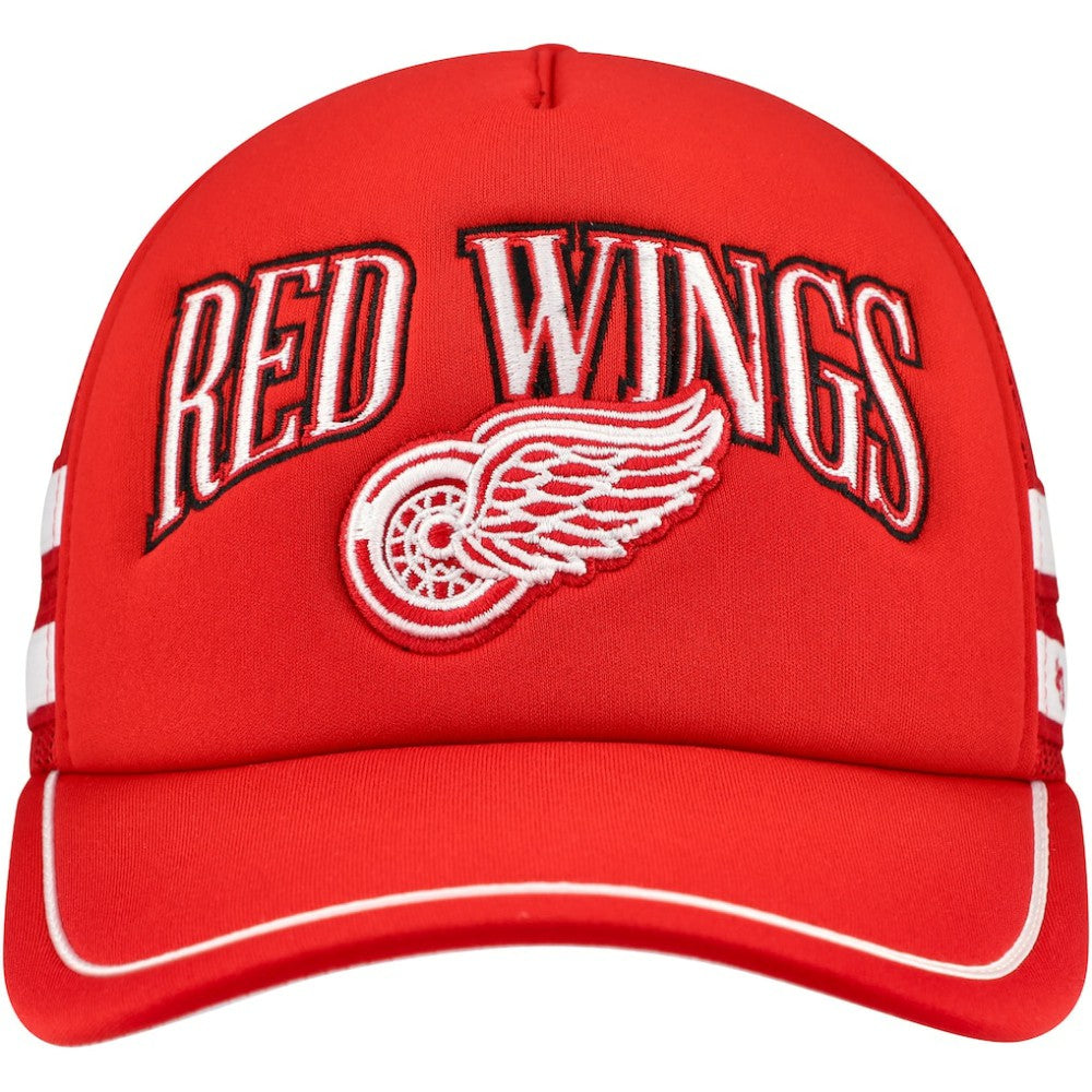 Detroit Red Wings '47 Sideband Stripes Trucker Snapback Hat - Red - NHL
