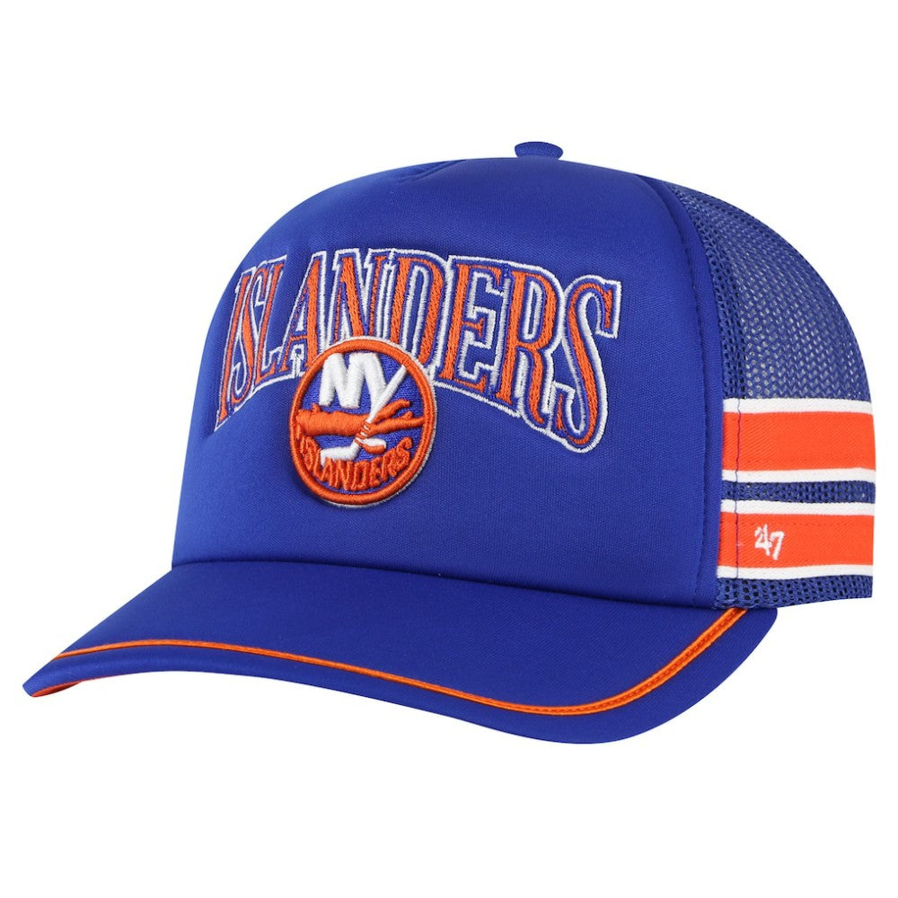 New York Islanders '47 Sideband Stripes Trucker Snapback Hat - Royal - NHL
