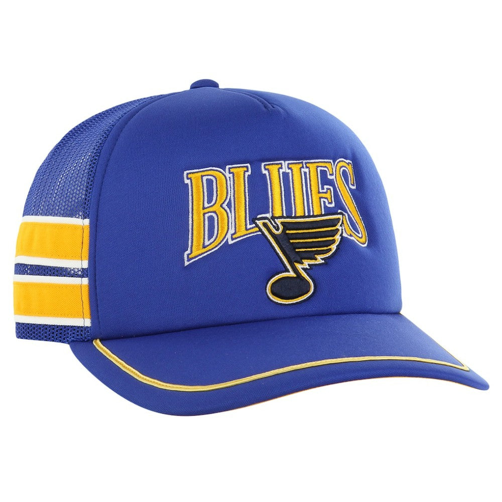 St. Louis Blues '47 Sideband Stripes Trucker Snapback Hat - Blue - NHL
