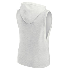 Dallas Cowboys Women's Lounge Script Sleeveless V-Neck Pullover Hoodie Oatmeal | Fanatics