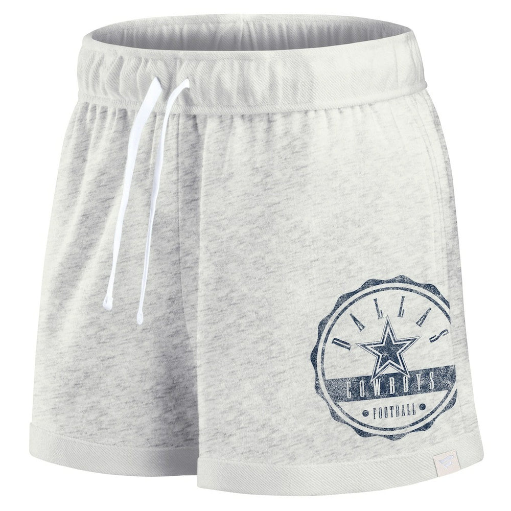 Dallas Cowboys Women's Vintage Badge Shorts Oatmeal | Fanatics