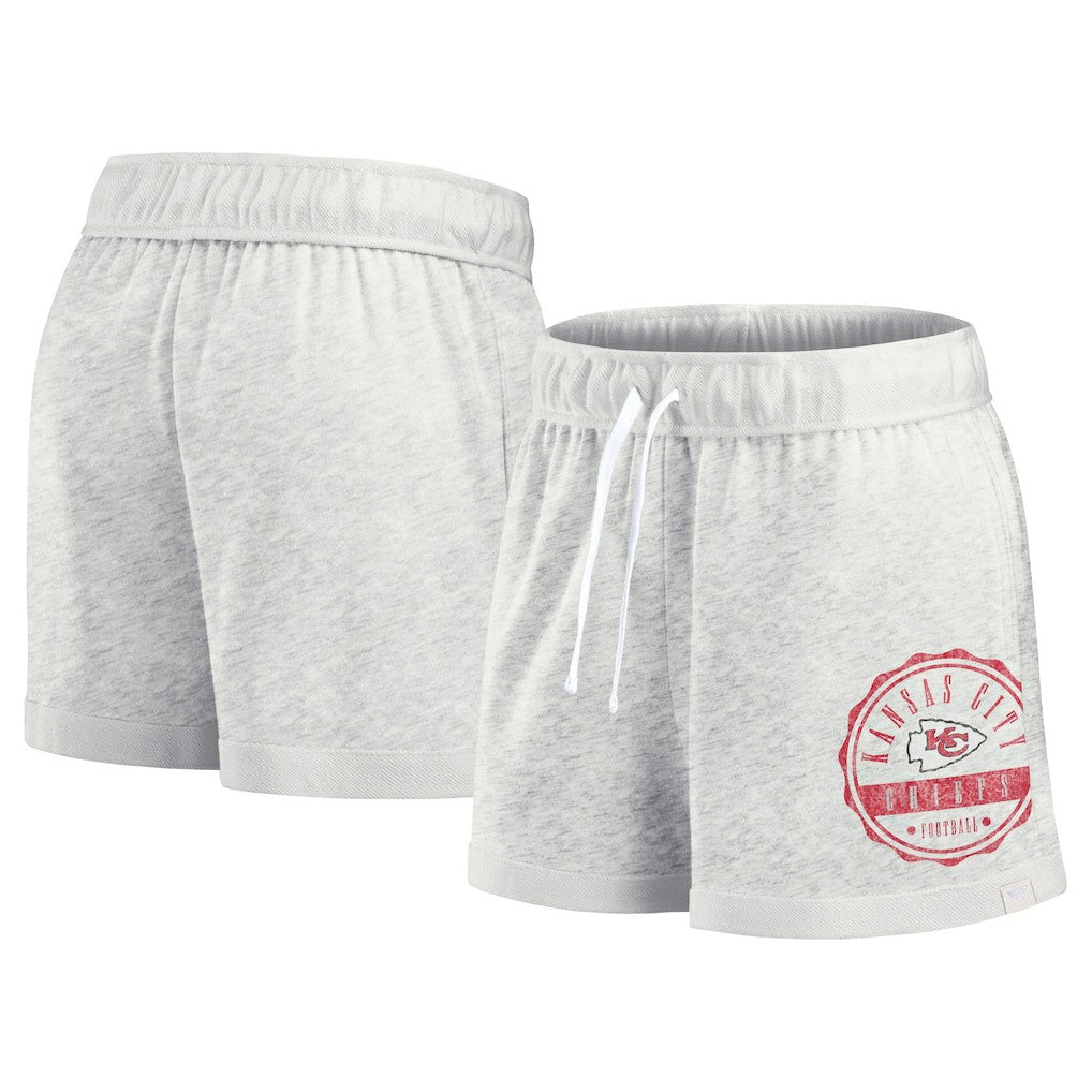 Kansas City Chiefs Women's Vintage Badge Shorts Oatmeal | Fanatics
