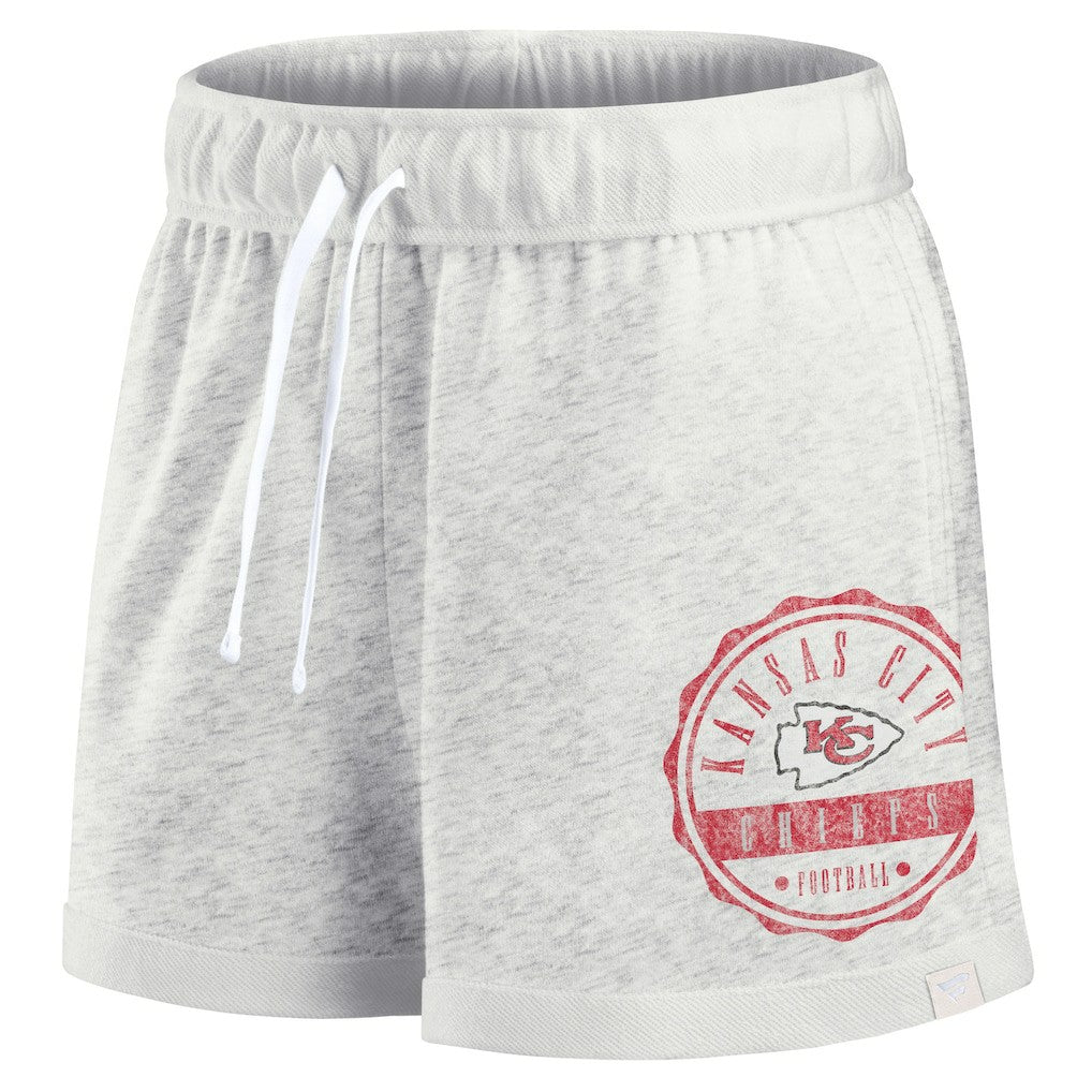 Kansas City Chiefs Women's Vintage Badge Shorts Oatmeal | Fanatics