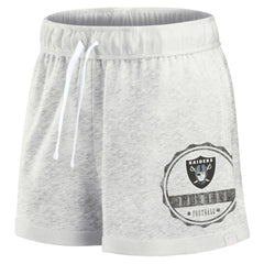 Las Vegas Raiders Women's Vintage Badge Shorts Oatmeal | Fanatics