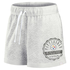 Pittsburgh Steelers Women's Vintage Badge Shorts Oatmeal | Fanatics