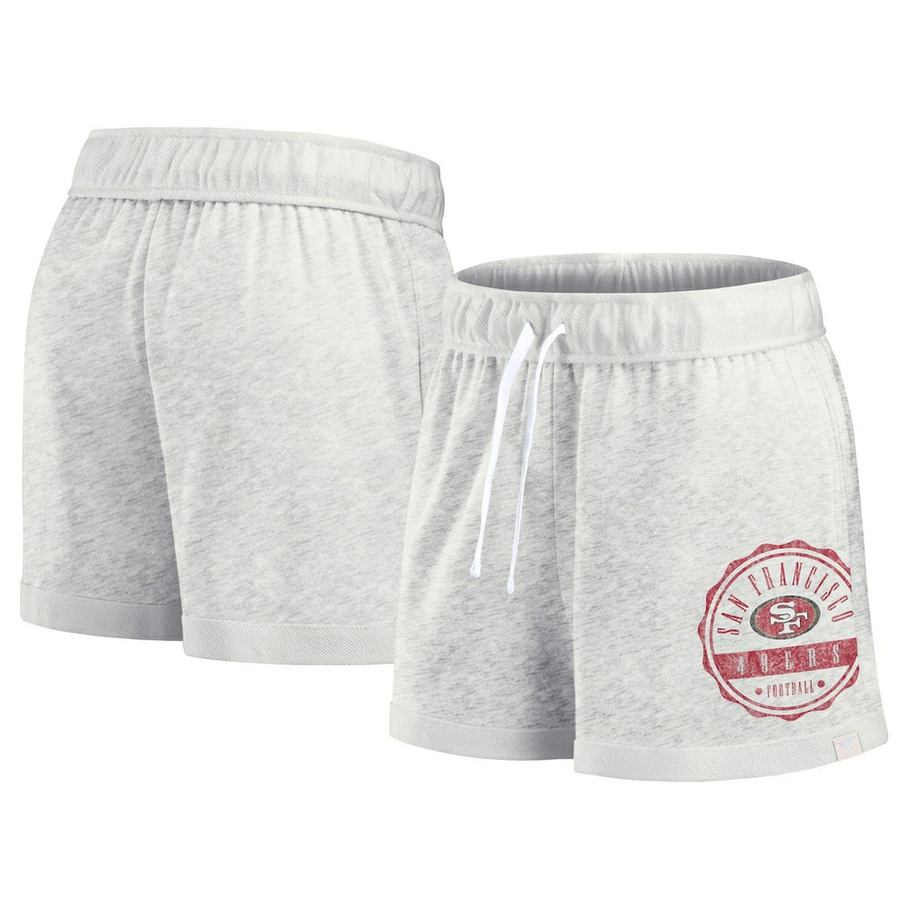 San Francisco 49ers Women's Vintage Badge Shorts Oatmeal | Fanatics