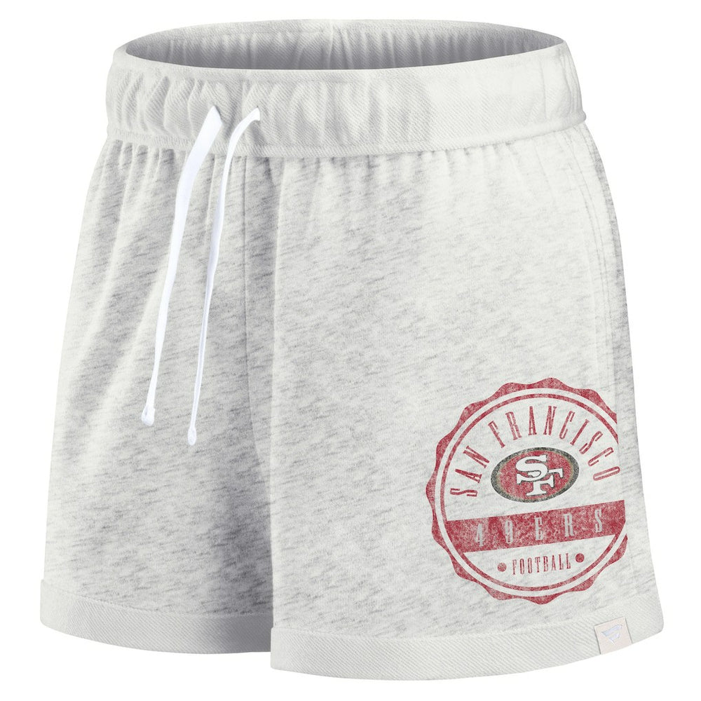 San Francisco 49ers Women's Vintage Badge Shorts Oatmeal | Fanatics