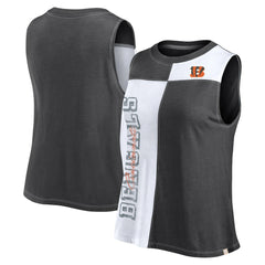 Cincinnati Bengals FanaticsWomen's Script Color Block Tank Top Black/White | Fanatics