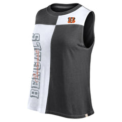 Cincinnati Bengals FanaticsWomen's Script Color Block Tank Top Black/White | Fanatics