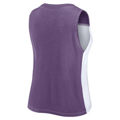 Minnesota Vikings FanaticsWomen's Script Color Block Tank Top Purple/White | Fanatics