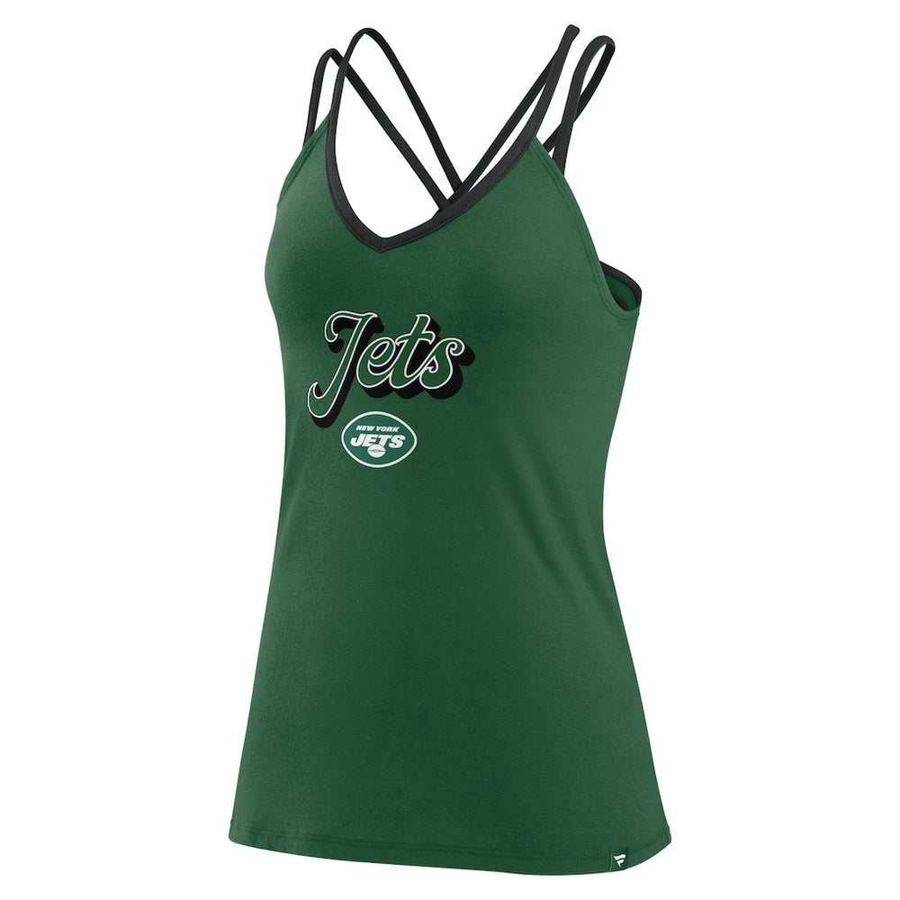 New York Jets Women's Go For It Strappy Crossback Tank Top Green | Fanatics