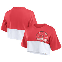 Tampa Bay Buccaneers Women's Boxy Color Split Cropped T-Shirt Red/White | Fanatics