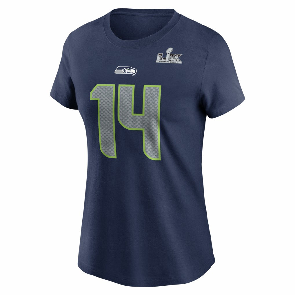 Sam Darnold Seattle Seahawks Women's Super Bowl LX Patch Name & Number T-Shirt College Navy | Nike for Sale