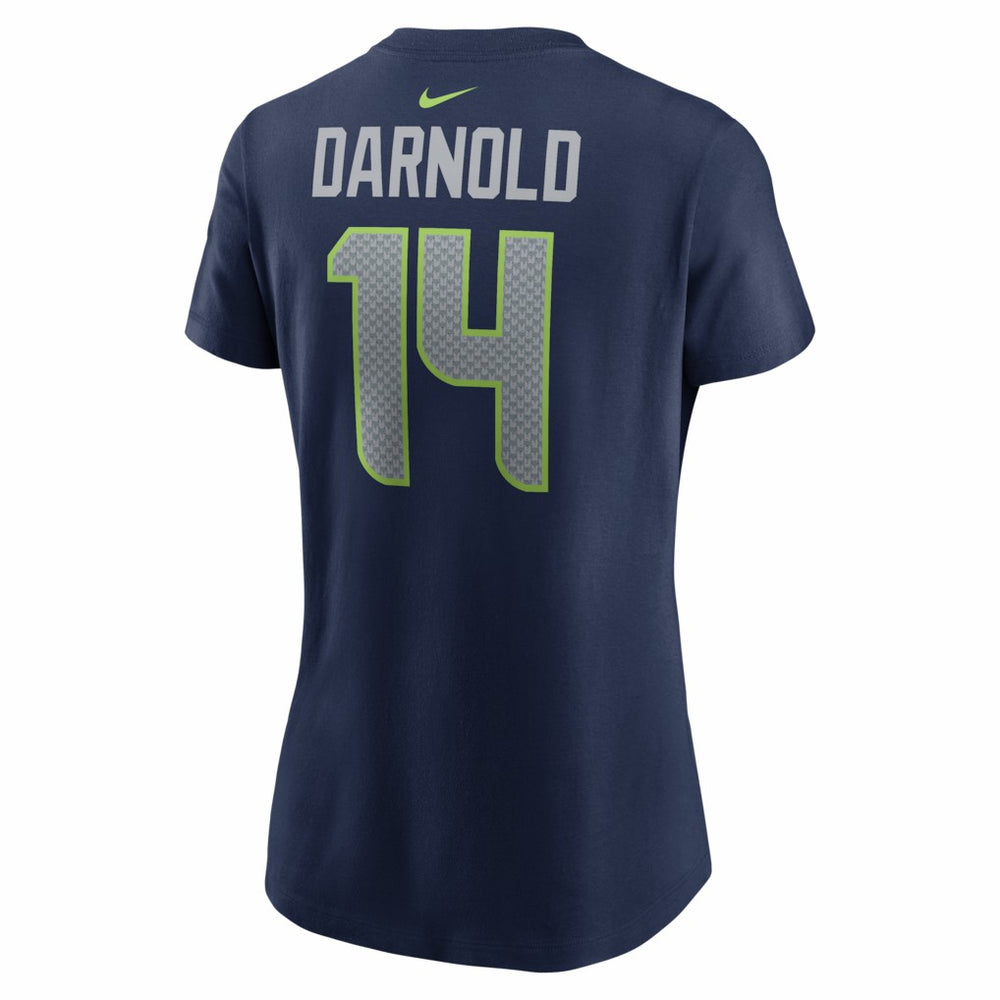 Sam Darnold Seattle Seahawks Women's Super Bowl LX Patch Name & Number T-Shirt College Navy | Nike for Sale