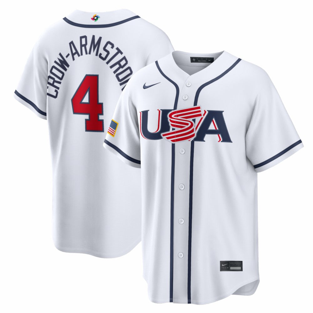 Pete Crow-Armstrong USA Baseball Nike 2026 World Baseball Classic Home Stadium Jersey - MLB