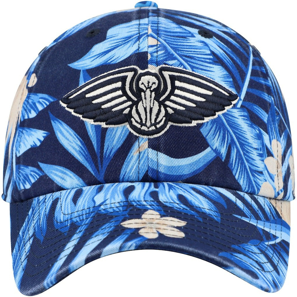 New Orleans Pelicans '47 Tropicalia Floral Clean Up Adjustable Hat Navy - NBA