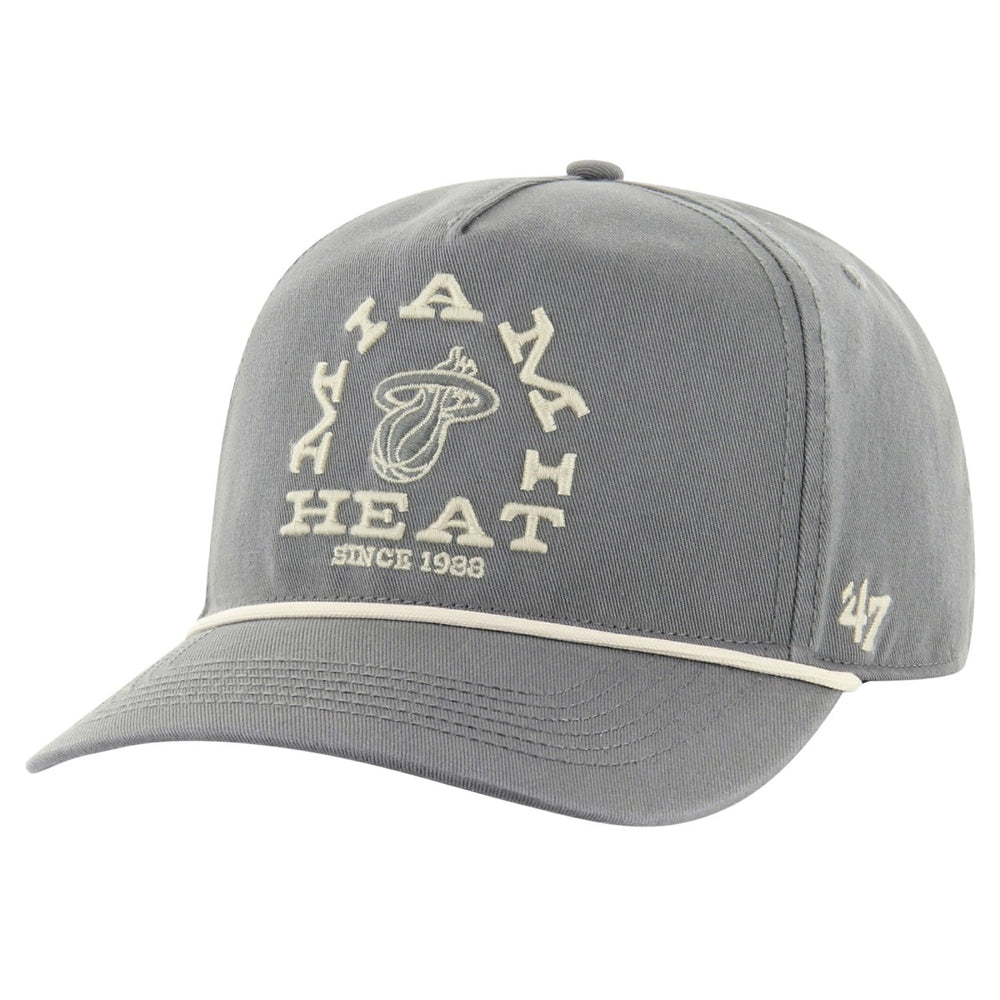 Miami Heat '47 Canyon Ranchero Hitch Adjustable Hat Charcoal - NBA