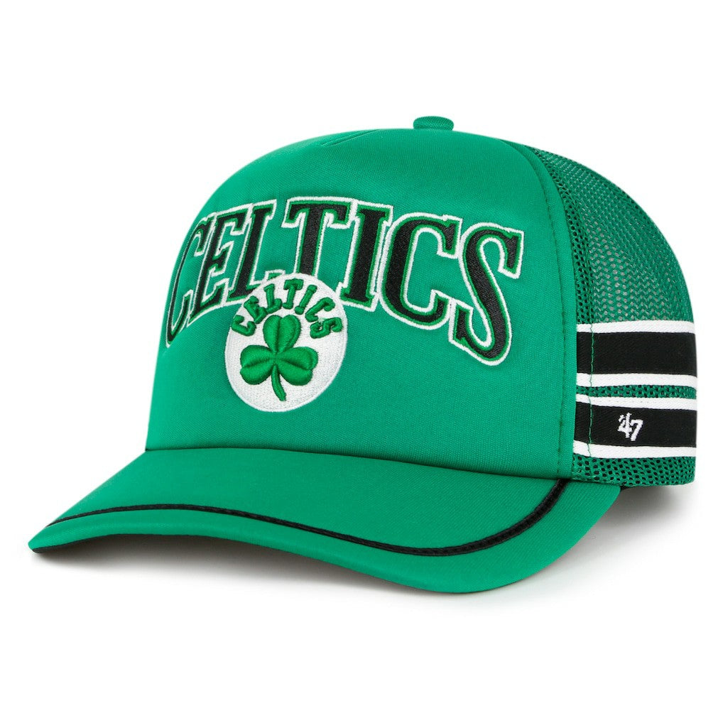 Boston Celtics '47 Sidebrand Stripes Trucker Adjustable Hat Kelly Green - NBA