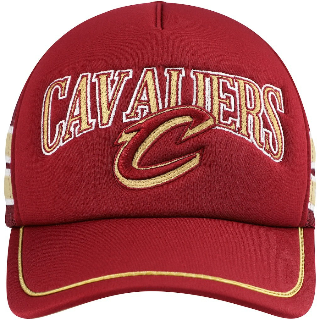 Cleveland Cavaliers '47 Sidebrand Stripes Trucker Adjustable Hat Wine - NBA